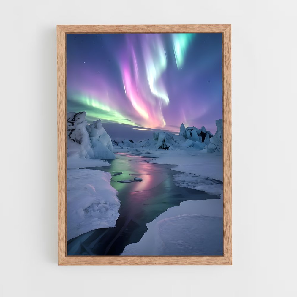 Poster Fascination des aurores boréales – affiche Univers (vue 4)